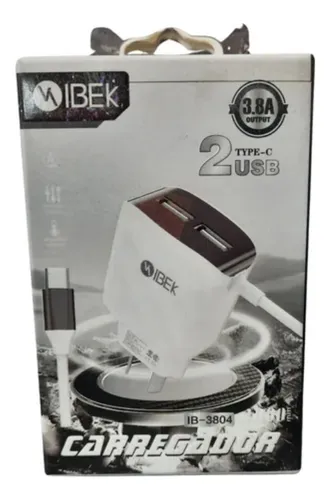 Cargador Type C 3.8A 2 Puerto USB